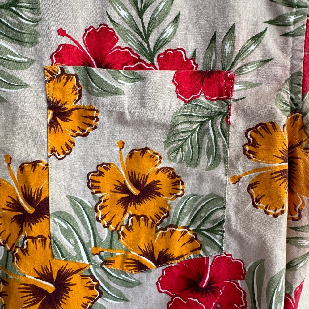 Eighth Avenue Tropical Floral Hawaiian Shirt Button Front Short Sleeve SMALL - Picture 3 of 9